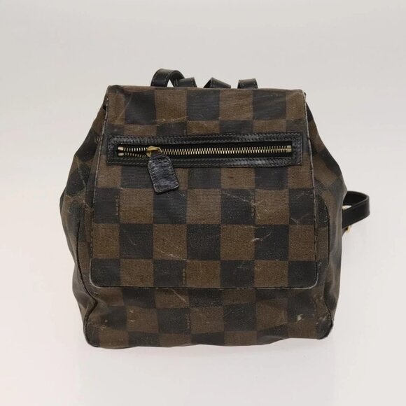 FENDI Pecan Bag PVC 3 Set Brown Black Auth bs26207 - Picture 7 of 15